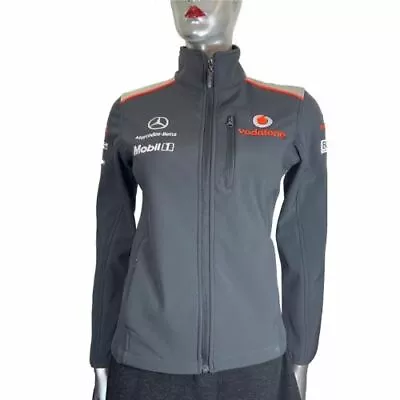 McLaren Mercedes Hugo Boss Vodafone  Racing Sports Jacket Grey Bold Logo XS 8 • $127.10