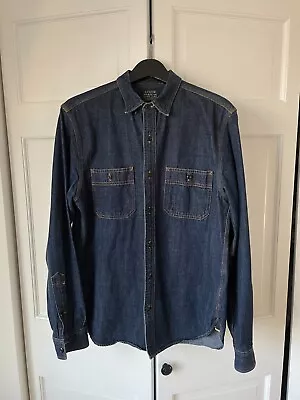 J Crew Selvedge Denim Work Shirt Size M Mens • $30