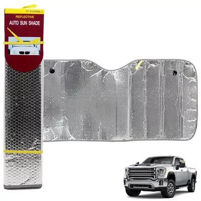 2 Auto Sun Shade Foldable Visor Front Wind Shield Rear Window Truck Van Silver • $9.16