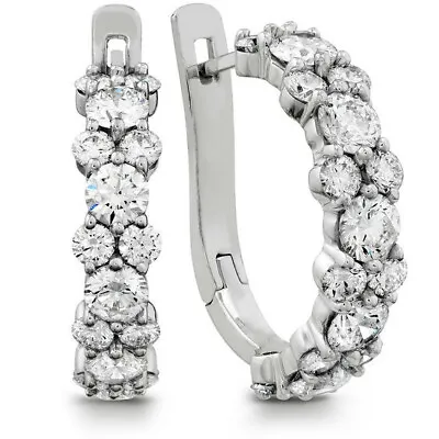 Fashion Cubic Zircon Women Wedding Jewelry 925 Silver Filled Hoop Earring • $2.47