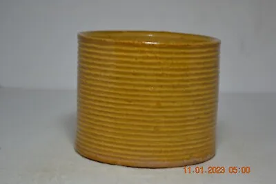 Vintage Zanesville Yellow Ware Homespun Line Stoneware Crock 4004 • $12.50