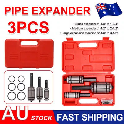 3PCS Tail Pipe Expander Exhaust Pipe Muffler Spreader Dent Auto Remover Tool AU • $39.95