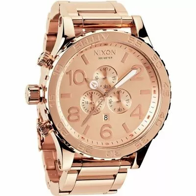 Nixon A083897 51-30 Chrono Stainless Steel Men's Watch - Rose Gold • $130