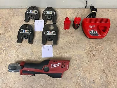 Milwaukee M12 Force Logic Press Tool  W/ 4 Jaws2 Batt. & Charger - Preowned • $1300