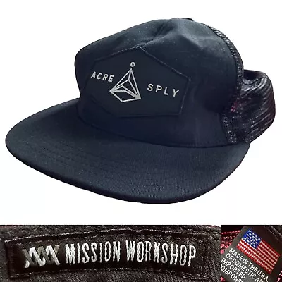 Mission Workshop “ACRE SPLY” Trucker Cap Unisex - One Size In Black And White • $28