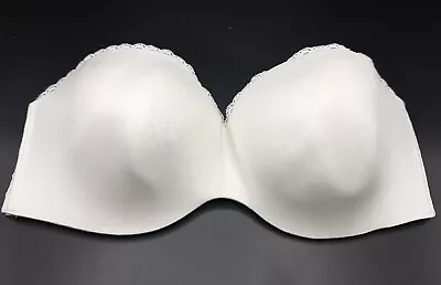 Marks & Spencer M&s Strapless Memory Foam Padded Underwire Demi Cup Bra Size 36d • £6.99