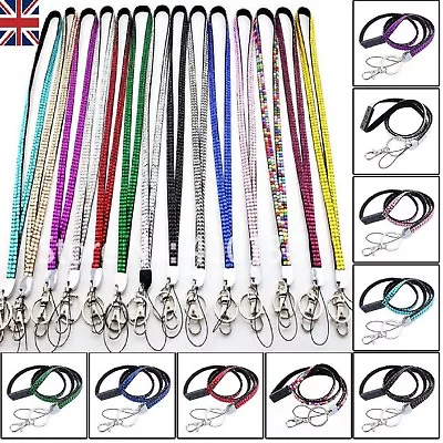  Safety Breakaway  Lanyard  Id Card Holder Neck Strap   Rhinestone Crystal • £3.49