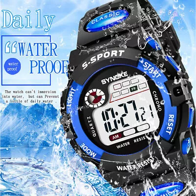 Military Waterproof Mens Digital Sports Watch LED Backlight Student Wristwatch • $7.95