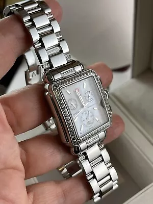 Authentic MICHELE DECO Diamonds Diamond Band Mother Of Pearl Watch Mothers Days • $950