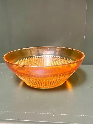 Iridescent Marigold Carnival Glass. 9   Bowl With Starburst Diamond Cut • $20