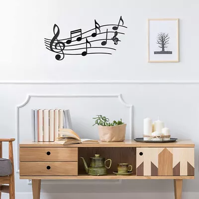  Iron Black Musical Note Decoration Notes Wall Sculpture For Home • £14.68