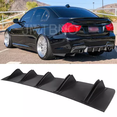 For E90 E92 E93 F30 F10 G30 Rear Diffuser Shark Fins Bumper Lip Splitter Spoiler • $39.25