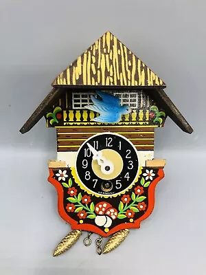 Vintage Bavarian Chalet Lodge Style Miniature Cuckoo Clock Germany • $15