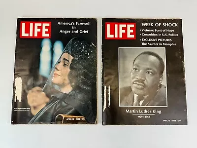 Vintage Life Magazine Martin Luther King April 12 1968 & April 19 1968 MLK Lot • $14.99