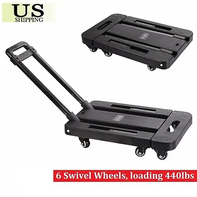 440lbs Platform Cart Dolly Folding Moving Luggage Hand Truck Trolley Heavy Duty • $41.98