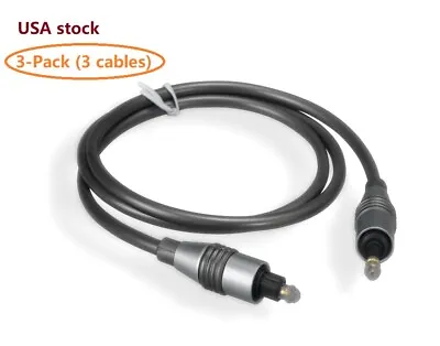 3-pack 3x PTC 6 Ft Toslink To Mini Toslink Digital Optical Audio Cable SPDIF  • $11.99