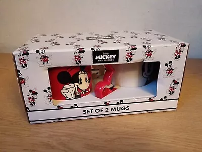 DISNEY MICKEY & Friends Set Of 2 Mugs Gift Box! • £11.99