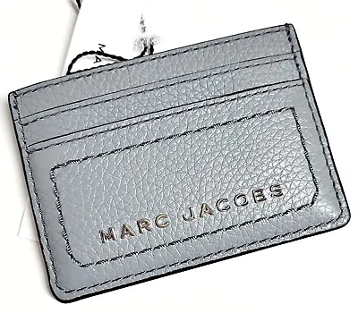 Marc Jacobs Logo Card Case ID Holder In Rock Grey Pebbled Leather New With Tag • $84.99