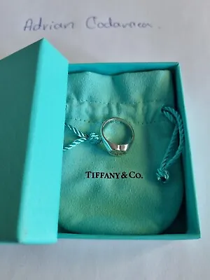 £250 • Buy Tiffany&Co. Return To Tiffany Heart Signet Ring Size 5 1/2