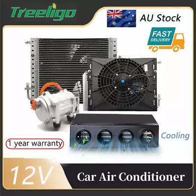 12V Underdash Universal Air Conditioner KITS Cooling Evaporator &harness AC Unit • $949.99