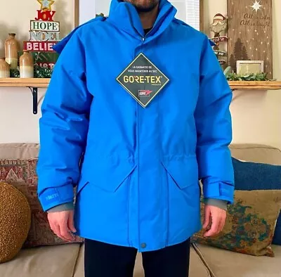 Marmot Mammoth Parka Biggie 700 Fill Gortex M Methyl Blue Silver Guts • $270