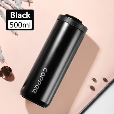 Stainless Steel Coffee Thermal Mug Cup Travel Flask Vacuum Leakproof Bottle UK • £7.99