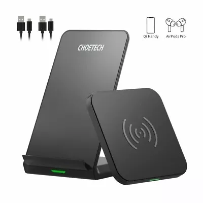 Choetech QI Certified Fast Combo 2 In 1 Wireless Charger Stand Charger Pad • $64.98