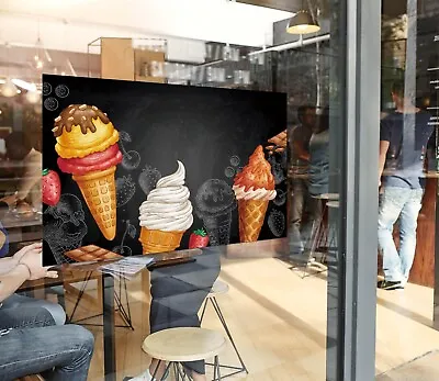 3D Ice Cream Dessert Shop G83 Window Stickers Vinyl Wall Mural Decals Coco • $17.99