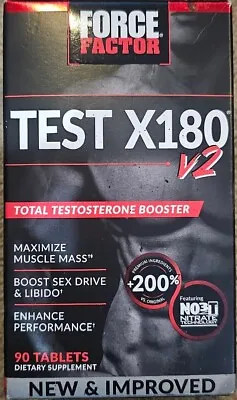 Force Factor Test X180 V2 Male Testosterone Booster And Muscle Builder Exp 11/24 • $52.49