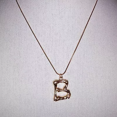  B  Initial Necklace Brand New Gold  20  Length Chain New • $14.99