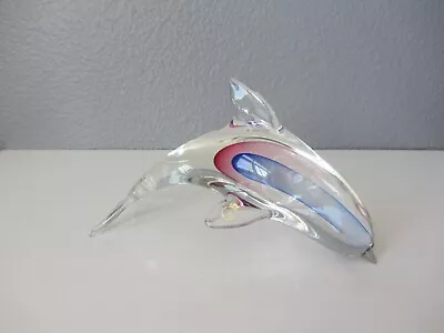 Special Murano Glass Dolphin - Pink And Blue • $49.99