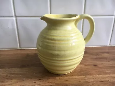 Small Little Pale Lemon Yellow Jug Royal Art Pottery Longton 38/P • £10