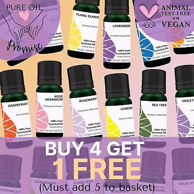 Pure Essential Oils 10ML Natural Essence Oil For Aromatherapy Fragrance Vegan • £1.99