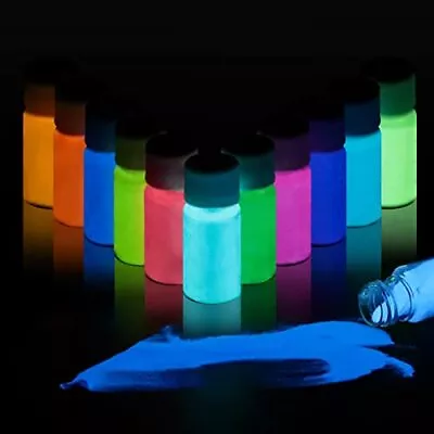 Glow In The Dark Powder 12 Colors Epoxy Resin Dye Luminous Pigment Powder Safe L • $24.83