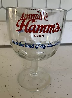 Vintage 1970s Hamms Beer “From The Land Of Sky Blue Waters” Goblet Glass Ex Cond • $9.99