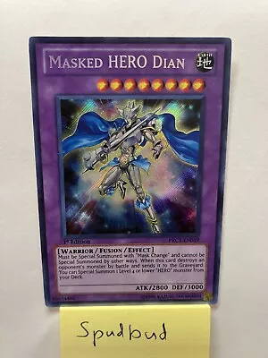 Masked HERO Dian Secret Rare PRC1-EN019 (Moderately Played 1st Edition) • $1.49