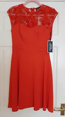 Spotlight By Warehouse Ladies Dress – Size 10 – Orange – BNWT • £7.99