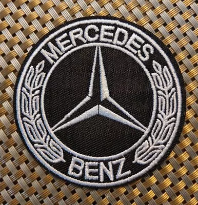 Mercedes Benz  Round Car Embroidered Patch Iron-On Sew-On US Shipping • $3.99