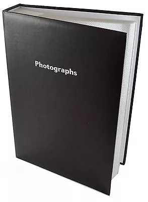 Large Black Slip In Photo Album 300 6 X 4 Photos Memo Area For Each Photo NEW • £14.89