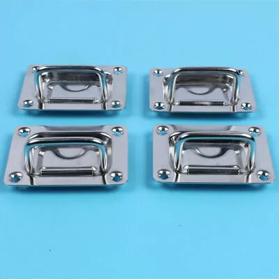 4X Stainless Steel Spring Lift Handle Hatch Marine Boat Pull Deck Hinges • $16.50