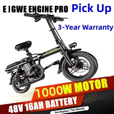 Portable Commuter Electric Bike Fold E-bike Scooter 1000W✔48V🚨Foldable Bicycle • $765.97