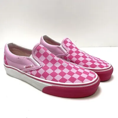 Vans Classic Slip On Checkerboard Prism Pink Trainers (UK 3.5 EUR 36) • £31.63