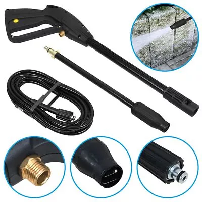 £21.99 • Buy High Pressure Power Washer Spray Gun Jet Lance Trigger Wash Wand & 8M Hose Kit