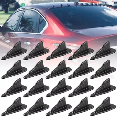 20pcs Car Diffuser Shark Fin Spoiler Roof Wing Air Vortex Generator Carbon Fiber • $15.97