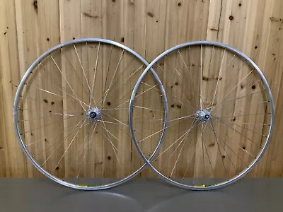 Vintage Mavic 700c MA2 Clincher Wheels W Early Mavic Sealed Bearing Hubs Road • $339.15