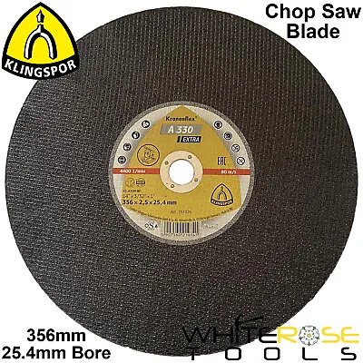 Klingspor Chop Saw Metal Steel Cutting Slitting Disc Blades A330 Extra 356mm 14  • £9.75