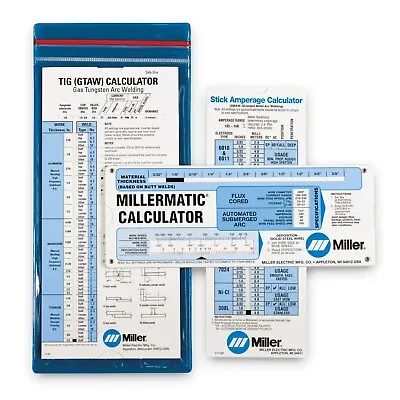 Miller Welding Calculators TIG MIG & SMAW  3 Pack • $10.99