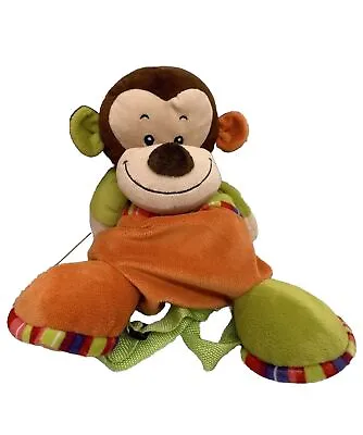 Vintage  HTF Fan Toys Colorful MONKEY BACKPACK PLUSH With  Hanging Loop • $22.61