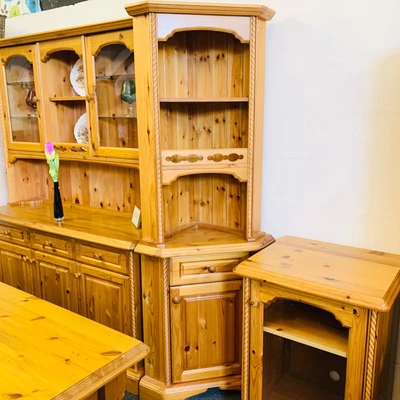 £89 • Buy Solid Pine Corner Display Unit/Cabinet