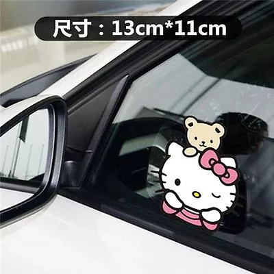 Cute Hello Kitty With Bear On Head Car Decal Car Sticker - 1pc • $5.75